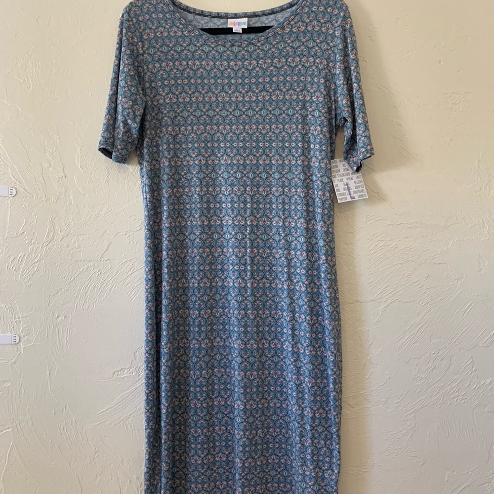 Blue Patterned Women's Dress